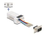 Delock D-Sub 9 Pin Stecker zu RJ12 Buchse Montagesatz weiß
