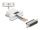 Delock D-Sub 25 Pin Stecker zu RJ12 Buchse Montagesatz weiß