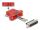 Delock D-Sub 25 Pin Stecker zu RJ12 Buchse Montagesatz rot