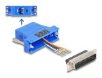 Delock D-Sub 25 Pin Stecker zu RJ12 Buchse Montagesatz blau