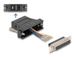 Delock D-Sub 25 Pin Buchse zu RJ12 Buchse Montagesatz schwarz