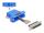 Delock D-Sub 25 Pin Buchse zu RJ12 Buchse Montagesatz blau