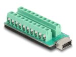 Delock USB Typ-E Key A Buchse zu Terminalblock Adapter 20 Pin