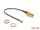 Delock Antennenkabel SMA Buchse zum Einbau zu I-PEX Inc., MHF® I Stecker 1.13, 10 cm Gewindelänge 10 mm