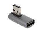 Delock Adapter USB 10 Gbps Typ-A Stecker zu Typ-A Buchse, links gewinkelt Aluminiumgehäuse