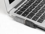 Delock Adapter USB 10 Gbps Typ-A Stecker zu Typ-A Buchse, links gewinkelt Aluminiumgehäuse