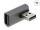 Delock Adapter USB 10 Gbps Typ-A Stecker zu Typ-A Buchse, links gewinkelt Aluminiumgehäuse