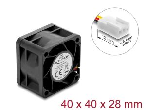 Delock DC Axiallüfter 12 V, 40 x 40 x 28 mm