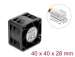 Delock DC Axiallüfter 24 V, 40 x 40 x 28 mm
