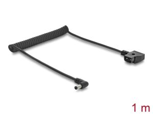 Delock D-Tap Spiralkabel zu DC 5,5 x 2,5 mm Stecker 1 m