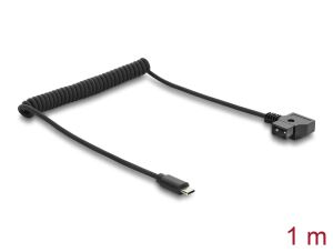 Delock D-Tap Spiralkabel zu USB Type-C™ Stecker 1 m