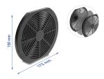 Delock Lüftergitter mit Staubfilter rund 172 x 150 mm schwarz