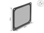 Delock Lüftergitter mit Staubfilter magnetisch für PC-Gehäuse 120 x 120 mm schwarz