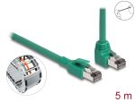 Delock RJ45 Netzwerkkabel PROFINET SF/UTP 90° gewinkelt 5 m grün