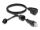 Delock Netzwerkkabel RJ45 Stecker zu RJ45 Stecker Cat.6 STP mit Verschlusskappe Outdoor IP68 staub- und wasserdicht schwarz 1 m