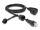 Delock Netzwerkkabel RJ45 Stecker zu RJ45 Stecker Cat.6 STP mit Verschlusskappe Outdoor IP68 staub- und wasserdicht schwarz 2 m