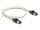 Delock Netzwerkkabel RJ45 Stecker zu Stecker Cat.6A S/FTP mit drehbarer Farbmarkierung 1 m weiß