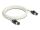 Delock Netzwerkkabel RJ45 Stecker zu Stecker Cat.6A S/FTP mit drehbarer Farbmarkierung 3 m weiß