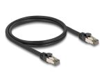 Delock RJ45 Netzwerkkabel Cat.6A U/FTP ultra flexibel mit innerem Metallmantel 1 m schwarz