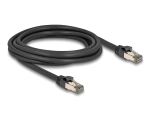 Delock RJ45 Netzwerkkabel Cat.6A U/FTP ultra flexibel mit innerem Metallmantel 3 m schwarz