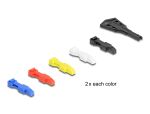 Delock RJ45 Netzwerkkabel Cat.6A S/FTP mit Secure Clips Set 0,5 m schwarz