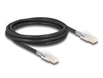 Delock RJ45 Netzwerkkabel Cat.6A S/FTP mit Secure Clips Set 2 m schwarz