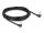 Delock RJ45 Netzwerkkabel Cat.6A S/FTP Slim 90° unten / unten gewinkelt 5 m schwarz