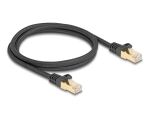 Delock RJ45 Netzwerkkabel mit Geflechtmantel Cat.6A S/FTP...