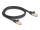 Delock RJ45 Netzwerkkabel mit Geflechtmantel Cat.6A S/FTP Stecker zu Stecker 1 m schwarz