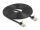Delock RJ45 Netzwerkkabel Cat.6A Stecker zu Stecker mit robuster Rastnase und Cat.7 Rohflachbandkabel U/FTP 7,5 m schwarz