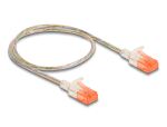 Delock RJ45 Netzwerkkabel Cat.6A U/UTP Slim 0,5 m...