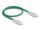 Delock RJ45 Netzwerkkabel Cat.6A Stecker zu Stecker mit gebogener Rastnase U/FTP Slim 0,5 m grün
