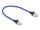 Delock RJ45 Netzwerkkabel mit Geflechtmantel Cat.6A U/FTP Slim 0,3 m blau
