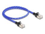 Delock RJ45 Netzwerkkabel mit Geflechtmantel Cat.6A U/FTP...