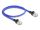 Delock RJ45 Netzwerkkabel mit Geflechtmantel Cat.6A U/FTP Slim 0,5 m blau