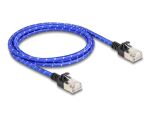Delock RJ45 Netzwerkkabel mit Geflechtmantel Cat.6A U/FTP...