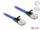 Delock RJ45 Flachband Netzwerkkabel mit Geflechtmantel Cat.6A U/FTP 0,3 m blau