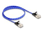 Delock RJ45 Flachband Netzwerkkabel mit Geflechtmantel...