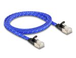 Delock RJ45 Flachband Netzwerkkabel mit Geflechtmantel...