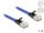Delock RJ45 Flachband Netzwerkkabel mit Geflechtmantel Cat.6A U/FTP 1 m blau