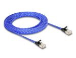 Delock RJ45 Flachband Netzwerkkabel mit Geflechtmantel...