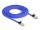 Delock RJ45 Flachband Netzwerkkabel mit Geflechtmantel Cat.6A U/FTP 5 m blau