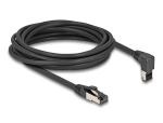 Delock RJ45 Netzwerkkabel Cat.8.1 S/FTP 90° oben gewinkelt / gerade 5 m schwarz