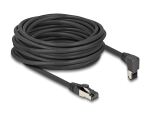 Delock RJ45 Netzwerkkabel Cat.8.1 S/FTP 90° oben gewinkelt / gerade 10 m schwarz
