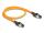 Delock RJ45 Netzwerkkabel mit USB Type-C™ Portfinder Funktion Self Tracing Cat.6A S/FTP 0,5 m orange