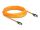 Delock RJ45 Netzwerkkabel mit USB Type-C™ Portfinder Funktion Self Tracing Cat.6A S/FTP 10 m orange