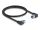 Delock RJ45 Netzwerkkabel Cat.6A S/FTP rechts / links gewinkelt 0,5 m schwarz