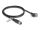 Delock M12 Kabel D-kodiert 4 Pin Buchse zu RJ45 Stecker mit Schrauben Cat.5e FTP 1 m schwarz