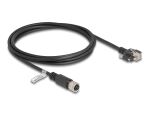 Delock M12 Kabel D-kodiert 4 Pin Buchse zu RJ45 Stecker mit Schrauben Cat.5e FTP 2 m schwarz