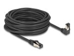 Delock RJ45 Netzwerkkabel Cat.8.1 S/FTP 90° unten gewinkelt / gerade 10 m schwarz